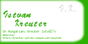 istvan kreuter business card